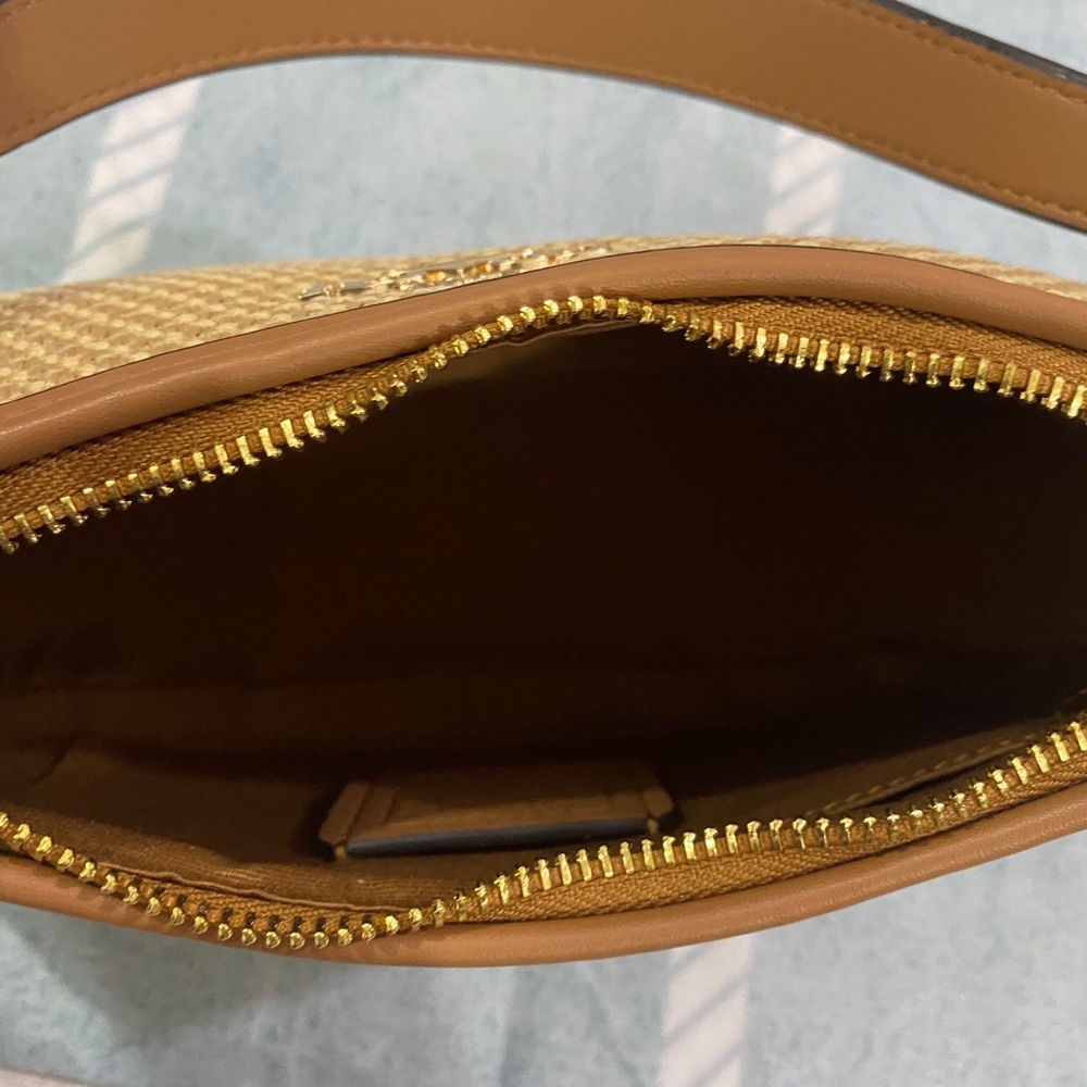 Coach Straw Hobo Bag in Natural/Cognac - Picture 9 of 9
